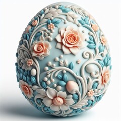 Amazing illustration of an Easter egg on a white background. Easter holiday.
