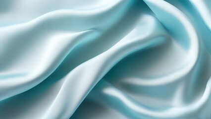 Obraz premium Light blue satin texture that is a light blue silver fabric silk panorama background with a beautiful and natural soft blur pattern