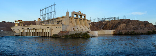 Panoramic View of Davis Dam on Colorado River, Nevada - Majestic 4K Ultra HD Landscape