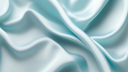 Fototapeta premium Light blue satin texture that is a light blue silver fabric silk panorama background with a beautiful and natural soft blur pattern