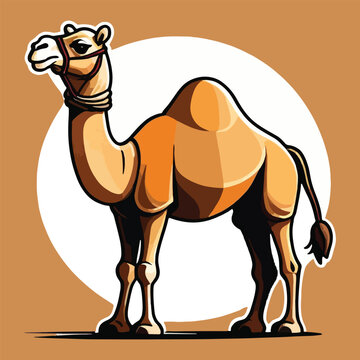 vector of camel, islam event element design