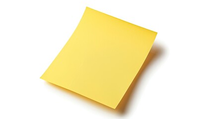 single post it note, realistic, isolated on white background  
