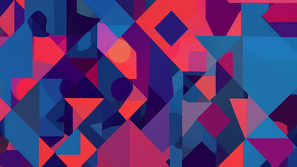 Complexity in Color: An Abstract Geometric Mosaic