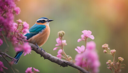 Fototapeta premium A bird portrait on nature background