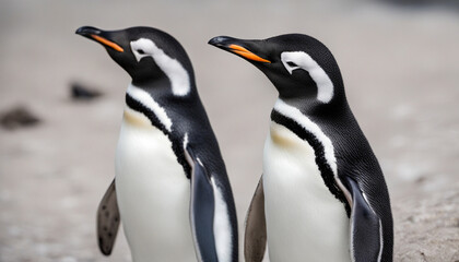 A penguin portrait, wildlife photography - obrazy, fototapety, plakaty