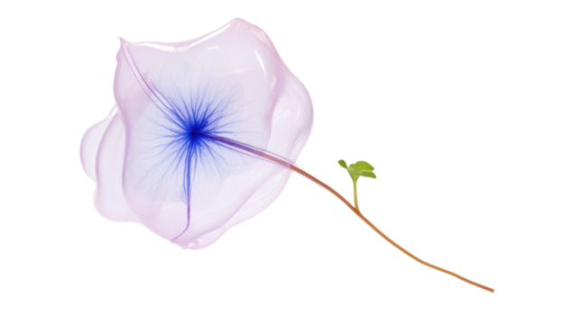 Balloon flower isolated on a transparent background