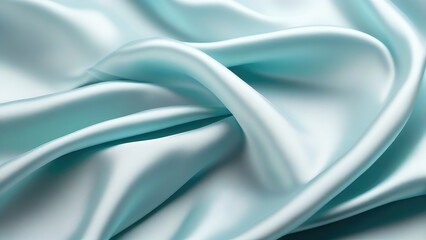 Obraz premium Light blue satin texture that is a light blue silver fabric silk panorama background with a beautiful and natural soft blur pattern