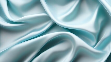 Fototapeta premium Light blue satin texture that is a light blue silver fabric silk panorama background with a beautiful and natural soft blur pattern