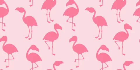 Foto auf Acrylglas Flamingo Pink flamingo silhouette pattern for fabric, wrapping paper, print.