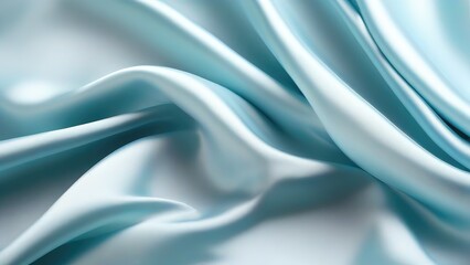 Obraz premium Light blue satin texture that is a light blue silver fabric silk panorama background with a beautiful and natural soft blur pattern