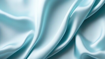 Obraz premium Light blue satin texture that is a light blue silver fabric silk panorama background with a beautiful and natural soft blur pattern