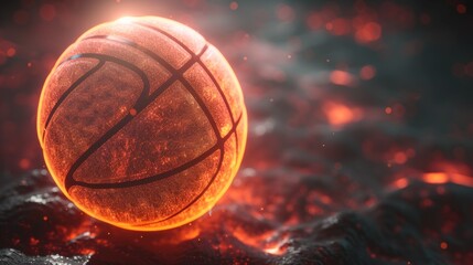Basketball on fire