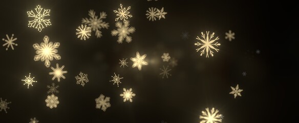 The winter background, falling snowflakes