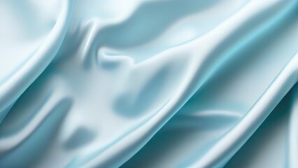 Fototapeta premium Light blue satin texture that is a light blue silver fabric silk panorama background with a beautiful and natural soft blur pattern