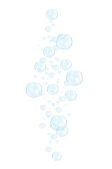Soap bubbles, soap foam. Isolation on a transparent background.