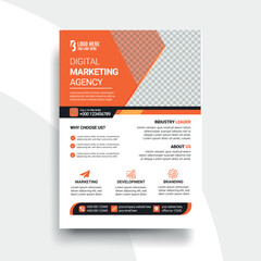 Creative corporate business flyer template unique shape used for business poster layout with minimalist layout