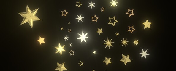 XMAS Stars - golden stars -