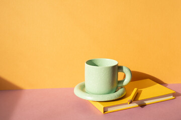 cup of coffee on a table