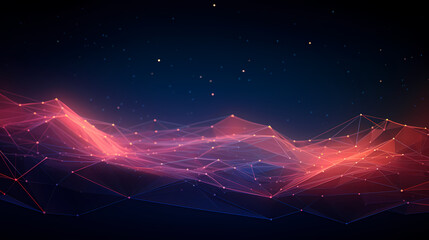 Digital technology blue rhythm wavy lines abstract graphic poster web page ppt background