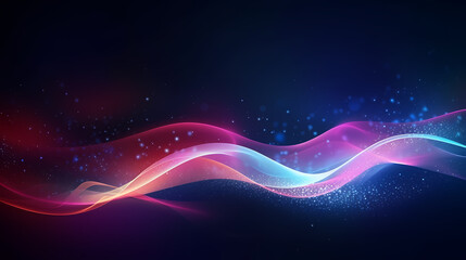 Digital technology blue rhythm wavy lines abstract graphic poster web page ppt background