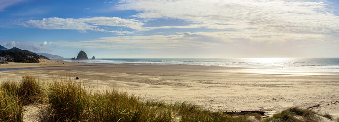 Cannon Beach View from Ecola State Park on a Winter Day - 4K Ultra HD Image of Coastal Beauty in...