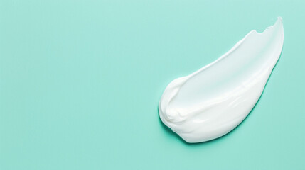 clean beautiful cream background. white spread cream. cream in its white container. Tried colored cosmetic and foundations. swatch cream green natural gel droplets. skin and body lotions. wallpaper.