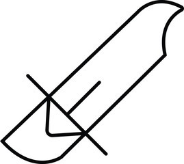 Rounded filled Editable stroke DDive Knife Icon