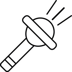 Rounded filled Editable stroke Dive Light 1 Icon