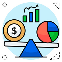 Premium download icon of financial analytics 