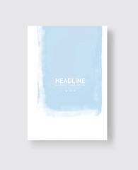 Abstract vector watercolor banner. Clolor brush strokes on white background.