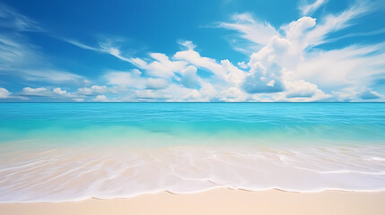 Panoramic natural landscape of beautiful beach