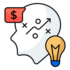 A unique design icon of mind strategy 