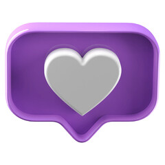 Icon 3d heart , 3d like, 3d love illustration