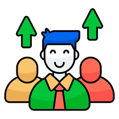 An icon design of team