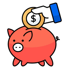 Modern design icon of piggy bank