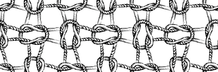 Seamless pattern of sketches sea knots, vector background for paper,wallpaper,textile - 723935891