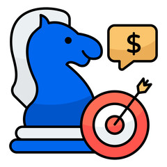 Premium download icon of strategic target 