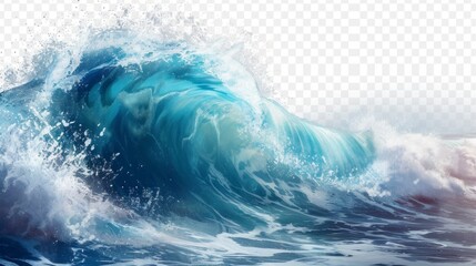 real sea waves without real transparent background in high resolution and quality