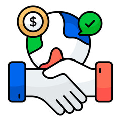 An icon design of global deal