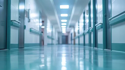 Fotobehang blur image background of corridor in hospital or clinic image   © Sem