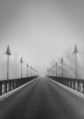 Puente con niebla 