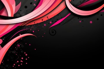 Abstract background with copyspace for swareness day with pink and black ribbon