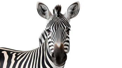 Fototapeta na wymiar Zebra isolated on a transparent background
