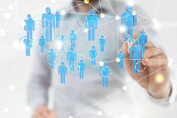 group of businessperson. Global business network concept