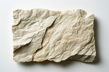 Obraz premium Close-up of a light brown sedimentary rock with visible layers and cracks