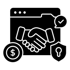 An icon design of online deal