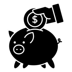 Modern design icon of piggy bank