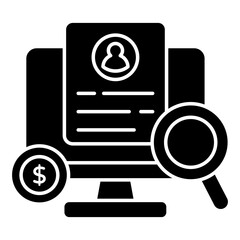 Modern design icon of search cv