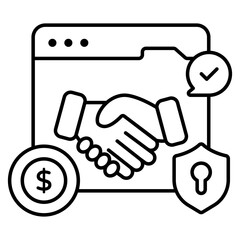 An icon design of online deal