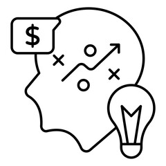 A unique design icon of mind strategy 